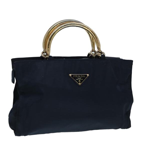 PRADA Hand Bag Nylon Navy - Picture 1 of 9